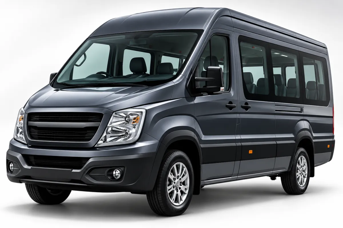 White 12-seater Force Urbania for premium group travel in Bangalore