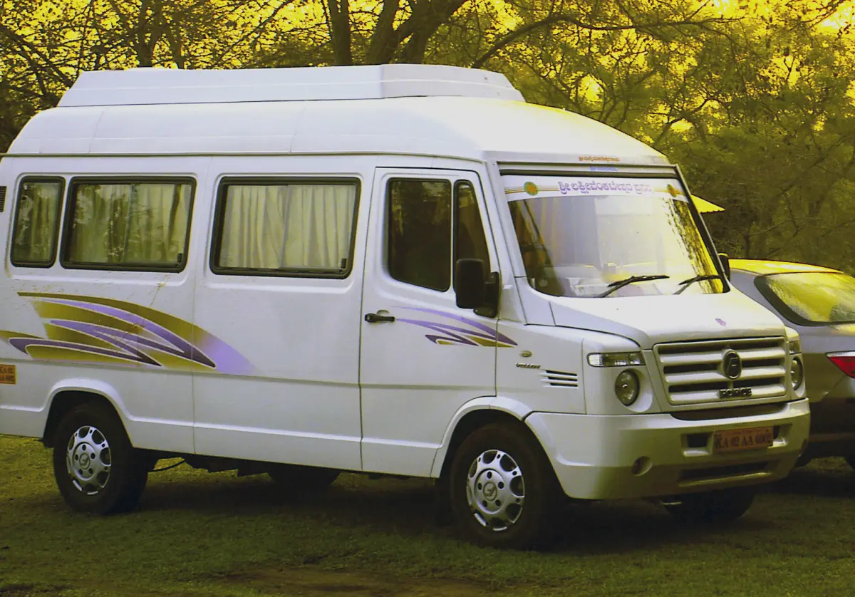Force Tempo Traveller van for group and corporate travel from Bangalore